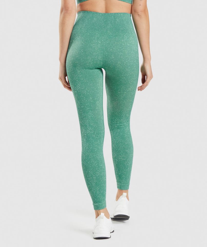 Legginsy Gymshark Adapt Fleck Seamless Damskie Zielone | PL 830FWZ